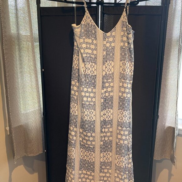 Emily Wonder Blue and White Maxi Sundress - Size L - NWT - Picture 4 of 9
